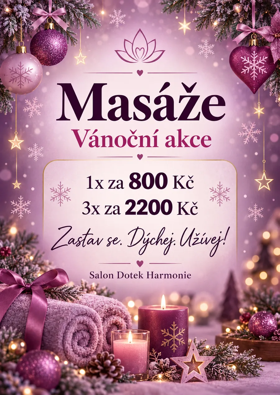 Masáže – vánoční akce